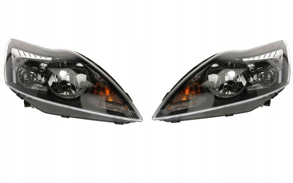 TYC 3205092E + 3205102E MHM Лампа фари чорна Ford Focus II mk 2 Lift 08-