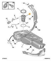 Citroen OE Паливний насос CITROEN C4 PEUGEOT 307 308 ОРИГІНАЛ 1525LE
