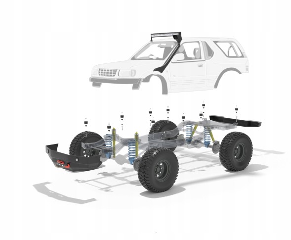 Китай Opel Frontera B Body Lift 25mm lift 1 cale / wersja 3 drzwiowa 4x4 Opel Frontera B Body Lift 25mm підйом 1 дюйм / 3-дверна версія