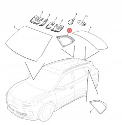 MG OE 11549468 Бокове скло праве MG S5 EV