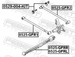 0525 GFR1 FEBEST Важіль підвіски