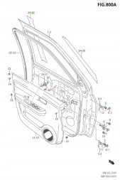 Suzuki OE 83924-63J00-0CE SUZUKI SWIFT MK 6 2005-2010 - НАКЛЕЙКА ДВЕРНОЇ СТІЙКИ ЛІВА
