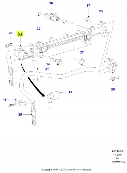 Ford OE Паливопровід Ford Fiesta 1995-2002 OE 1027803
