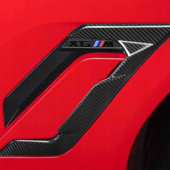 Китай T-450 Карбонові Декоративні Накладки на Крила BMW X6M LCI F96 в Стилі SOOQOOO (Сухий Карбон)