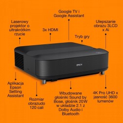 Китай WEW-SC-AB-UREPS4UEHLS670B Проєктор Epson EH-LS670B 3LCD 3600 лм 4K UHD 16:9 Чорний