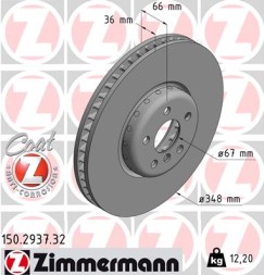 Zimmermann 150.2937.32 Гальмівні диски zimmermann 150.2937.32