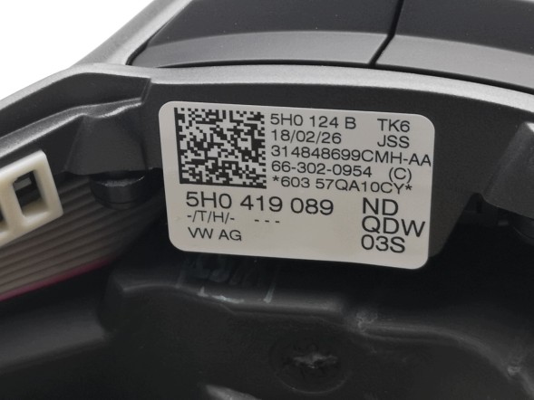 Volkswagen OE 5H0419089ND, DWP543380OE Багатофункціональне кермо для VW Tayron T-Roc Golf VIII Tiguan III 5H0419089ND