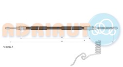 13 0203 1 ADRIAUTO Трос ручного гальма