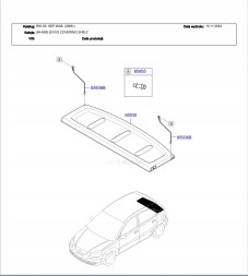 Kia OE НОВА ОРИГІНАЛЬНА ПОЛИЦЯ RIO II HB. 859301G500XI, СІРИЙ