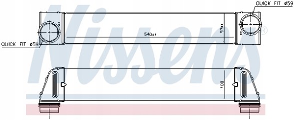 Nissens 96607 Інтеркулер nissens 96607
