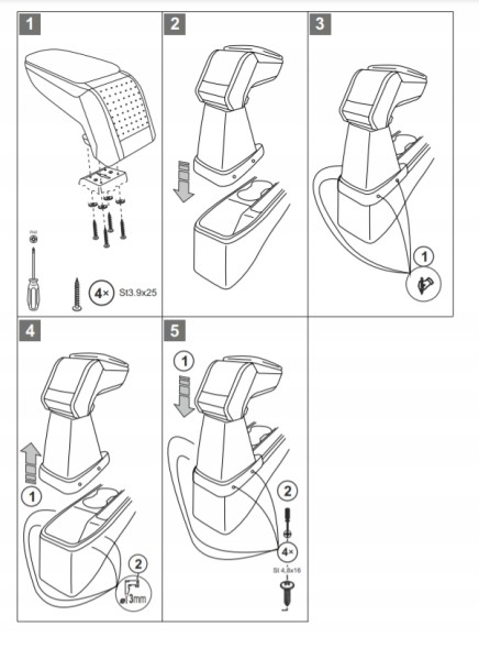 Rati V01393 Підлокітник RENAULT CAPTUR 2019- ARMSTER S