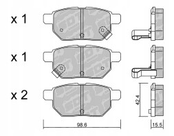 SDT Brakes 22007551 Сильні sdt brakes hp s-50 колодки - toyota corolla e17 задні