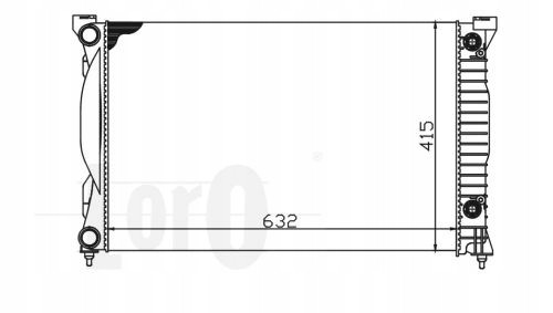 Abakus 003-017-0016 Радіатор охолодження audi a4 b6 b7 1.6 1.8 2.0 b 1.9 tdi