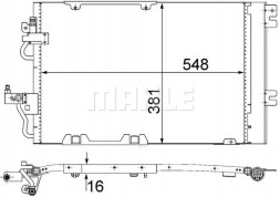 Mahle AC 378 000S Конденсатор радіатора кондиціонування повітря ac 378 000s mahle