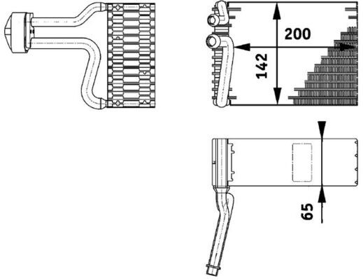 V-maxzone Part VIC-322479 Випарник кондиціонера AE 66 для MERCEDES VIANO (W639), VITO / MIXTO (W639)