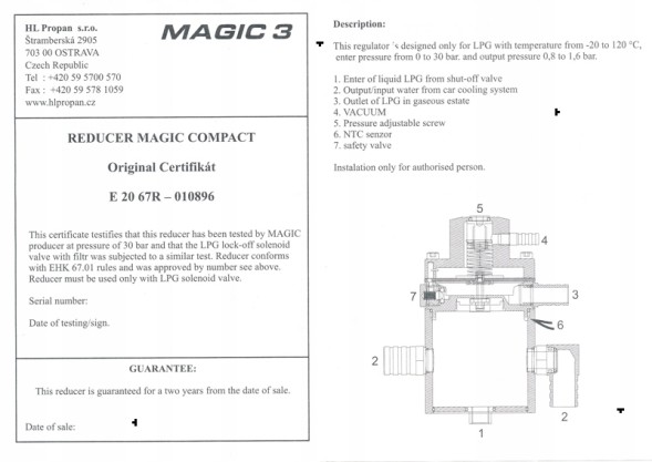 CHINA 1310 Magic iii compact 250/350км редуктор випарник для lpg послідовність