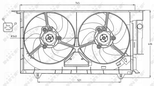 NRF 47075 47075 Nrf вентилятор радіатора citroen berlingo 98-