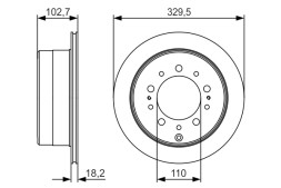0986479R15 BOSCH Гальмівний диск