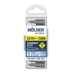 MT7012510 MOLDER Набір біт MOLDER PH1x25мм 10шт в пл упаковці