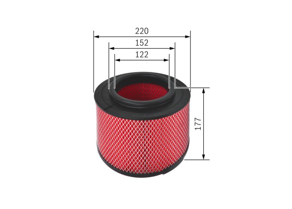F026400344 BOSCH Фільтр забору повітря