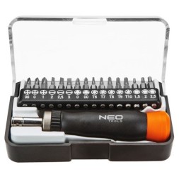 04 228 NEO TOOLS Набір прецизійних викруток з ручкою та змінними насадками 17 шт