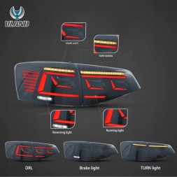 VLAND 950391-2 mhm Задні ліхтарі, комплект Vland Full LED, діодні, тюнінг, VW Jetta VI 5c 6 рестайлінг 2014-18