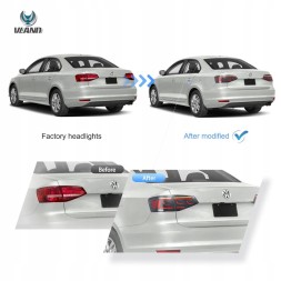 VLAND 950391-2 mhm Задні ліхтарі, комплект Vland Full LED, діодні, тюнінг, VW Jetta VI 5c 6 рестайлінг 2014-18
