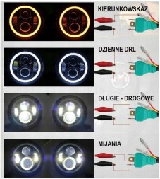 CHINA 9058461060546 Suzuki samurai світлодіодні лампи 7'' ринги лампи angel eyes денні drl затвердження
