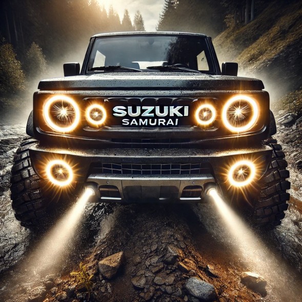 CHINA 9058461060546 Suzuki samurai світлодіодні лампи 7'' ринги лампи angel eyes денні drl затвердження