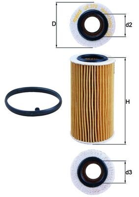 OX370D1 MAHLE ORIGINAL Фільтр мастил
