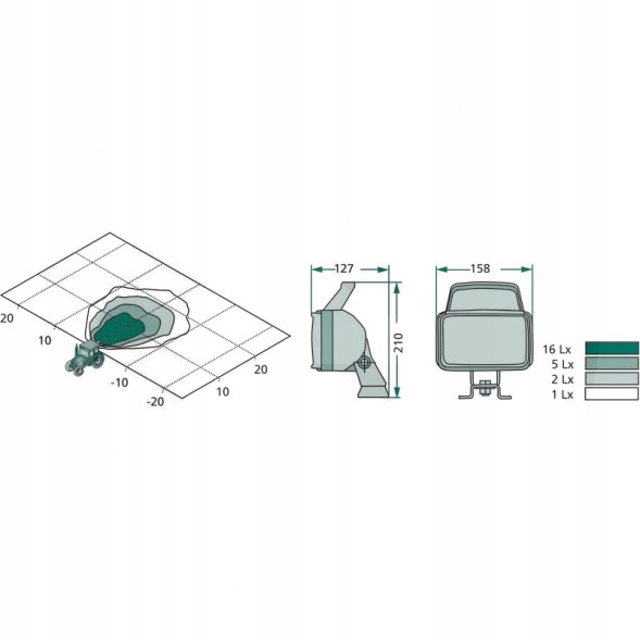 Китай 4551GA 006991021 HELLA Робочий рефлектор