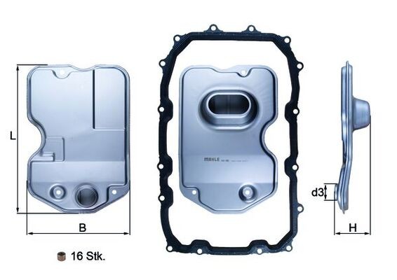HX160KIT MAHLE ORIGINAL Фільтр мастил до автоматичної коробки перемикання передач