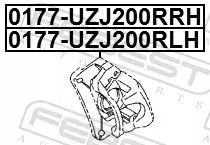 Febest 0177-UZJ200RLH Гальмівний супорт 0177-uzj200rlh febest lexus toyota