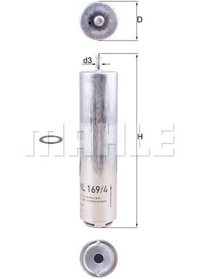 KL169 4D MAHLE ORIGINAL Фільтр палива