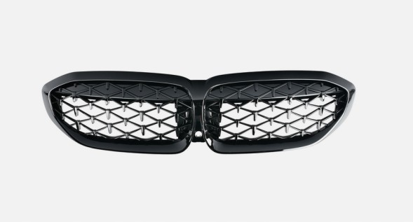 BM G20-01003 grill nerki diamond black czarne bmw g20 g21 НИРКИ ГРИЛЬ РЕШІТКА BMW G20 G21 2018-2022 pre lci diamond чорний глянець