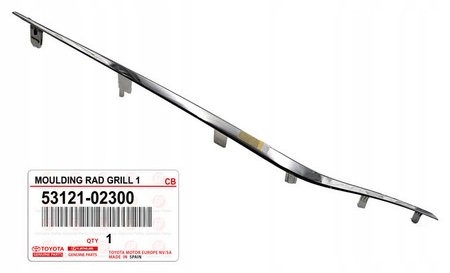 Toyota OE GP|53121-02300, 5312102300 TOYOTA ORYGINAŁ TOYOTA AURIS E18 2015-2018 ПЛАНКА ХРОМ АТРАПИ ГРИЛЬ ПРАВА ОРИГІНАЛ