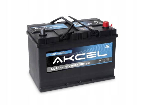 CHINA AK-95-1-j Акумуляторна батарея автомобільна akcel 12v 95ah, 95 ah, 830a, p+, ак-95-1-j