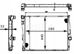 Mahle CR 458 000P Охолоджувач води cr 458 000р mahle