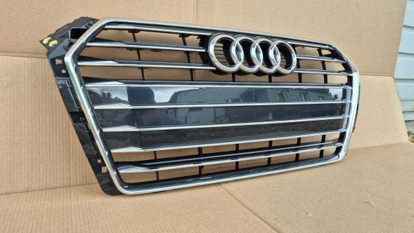 Audi OE GRILL ATRAPA CHŁODNICY AUDI A4 B9 8W0 PRZEDLIFT 2015-2019 CHROM POŁYSK NOWA Решітка радіатора GRILL Audi A4 B9 8W0 8W 15-19 ХРОМ OE 8W0853651BR AB НОВА
