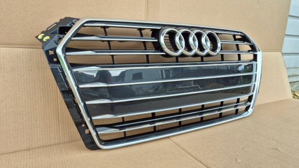 Audi OE GRILL ATRAPA CHŁODNICY AUDI A4 B9 8W0 PRZEDLIFT 2015-2019 CHROM POŁYSK NOWA Решітка радіатора GRILL Audi A4 B9 8W0 8W 15-19 ХРОМ OE 8W0853651BR AB НОВА
