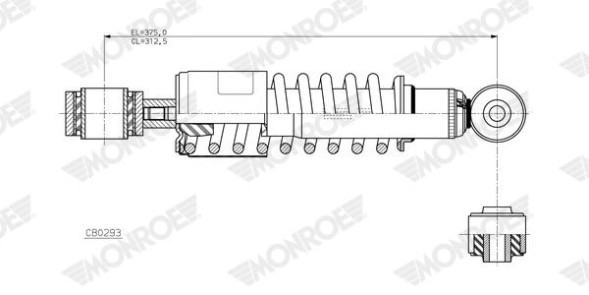 V-maxzone Part VIC-331934 Амортизатор підвіски кабіни водія для MERCEDES ACTROS MP4 / MP5,