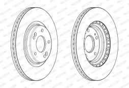 Ferodo DDF2680C Ferodo ddf2680c кпл. Гальмівних дисків (2 шт) передні л/п