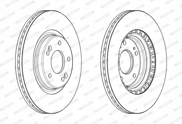 Ferodo DDF2680C Ferodo ddf2680c кпл. Гальмівних дисків (2 шт) передні л/п