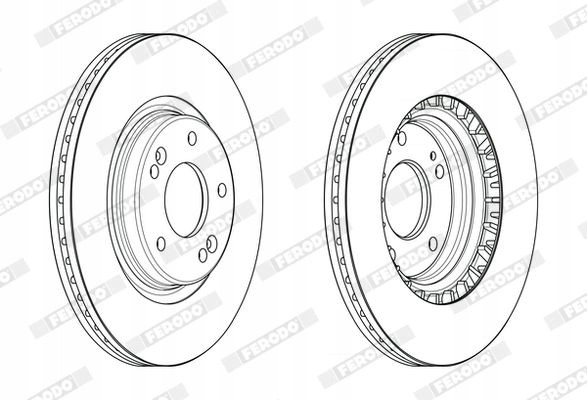 Ferodo DDF2680C Ferodo ddf2680c кпл. Гальмівних дисків (2 шт) передні л/п