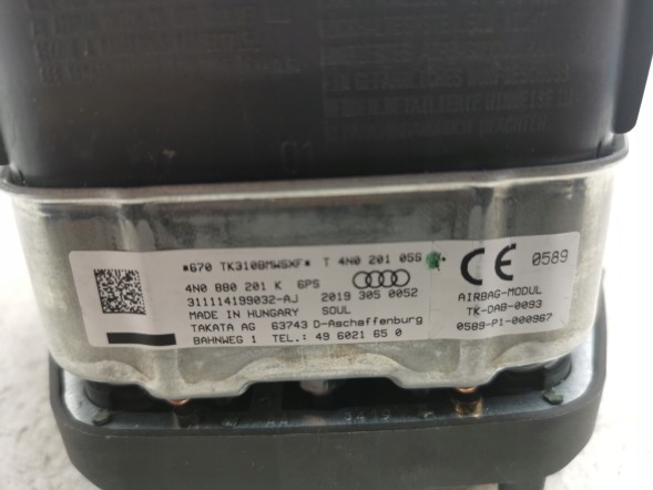 Volkswagen OE 4N0880201K, DWP4N0880201KOE Подушка безпеки Airbag Audi e-Tron 4N0880201K Нова оригінальна
