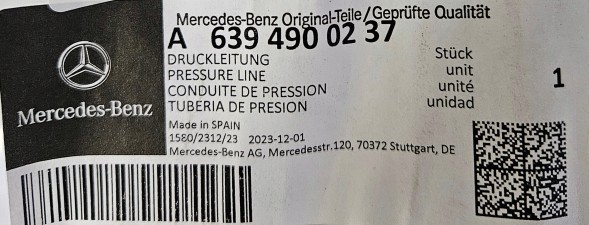 Mercedes-Benz OE A6394900237 НАПІРНИЙ ШНУР ГЛУШНИКА ВИХЛОПНОЇ СИСТЕМИ MERCEDES VITO VIANO 639