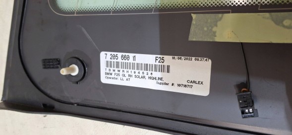 BMW OE 7205660 PG СКЛО КУЗОВА ЗАДНЄ ПРАВЕ BMW X3 F25 7205660 НОВЕ