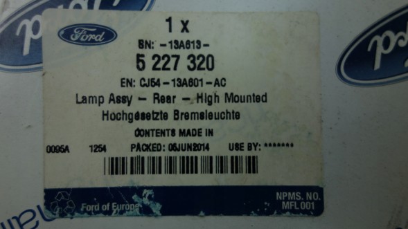 Ford OE TRZECIE ŚWIATŁO STOP FORD KUGA MK2 13-19 CJ54-13A601-AD Світло сплаву заднє ford kuga mk2 2012- oe 2251160
