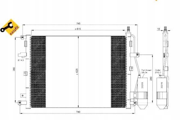 NRF 86228071 NRF Nrf35876 конденсатор кондиціонера volvo xc90 02- + помічник водія #33