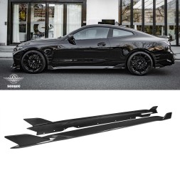 Китай SQ-T-210 Карбонові накладки на пороги для BMW G22/G23 (2020-ПОТ.) у стилі SOOQOO